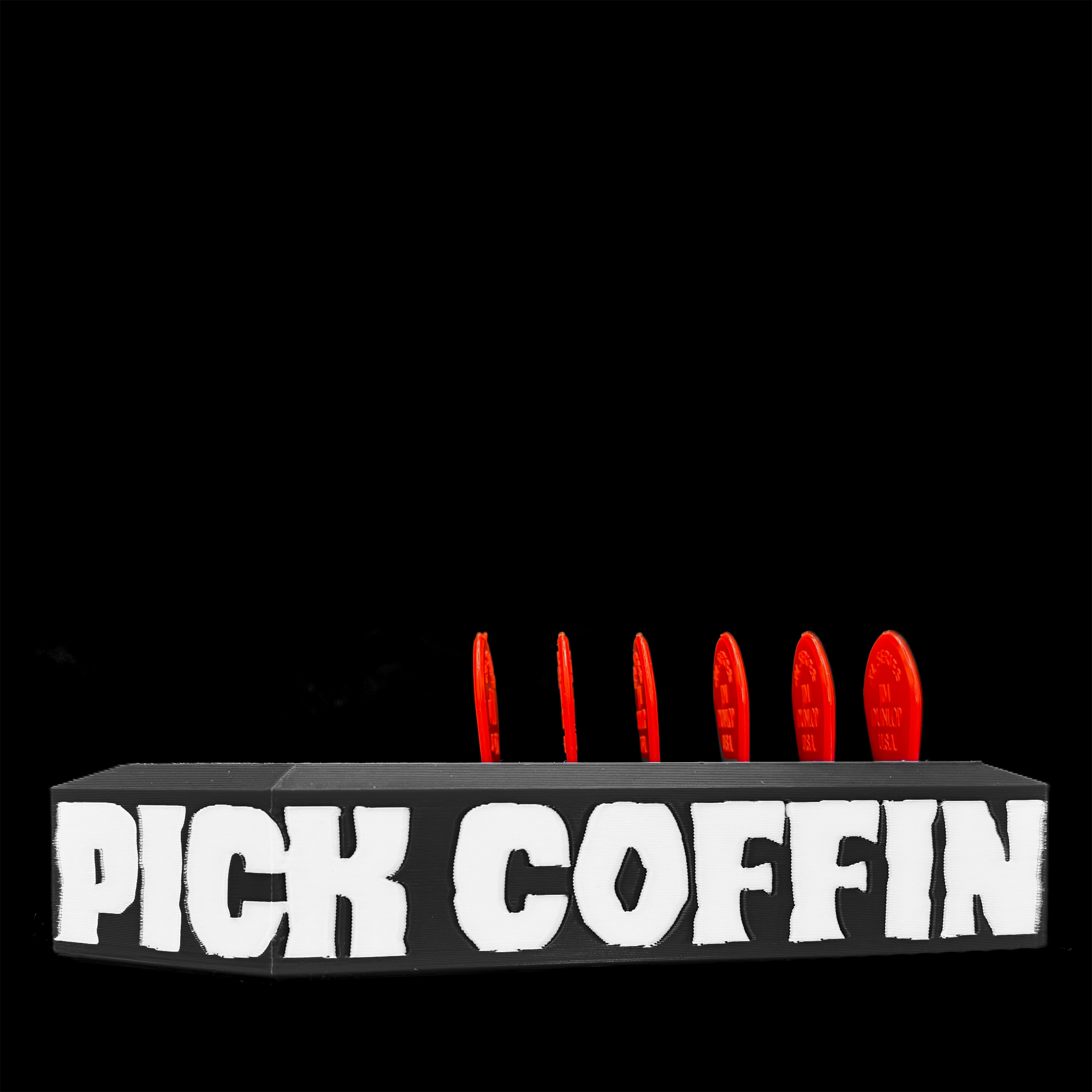 PICK COFFIN™ GUITAR SIX PICK HOLDER #101CF